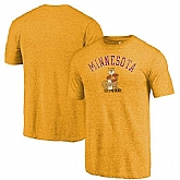 Minnesota Golden Gophers Fanatics Branded Gold Vault Arch Over Logo Tri Blend T-Shirt,baseball caps,new era cap wholesale,wholesale hats